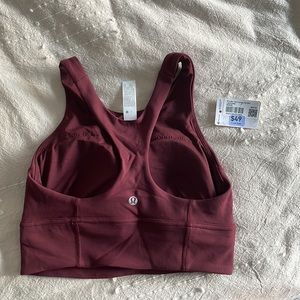 NWT LULULEMON Wunder Train Long Line Bra Red Merlot